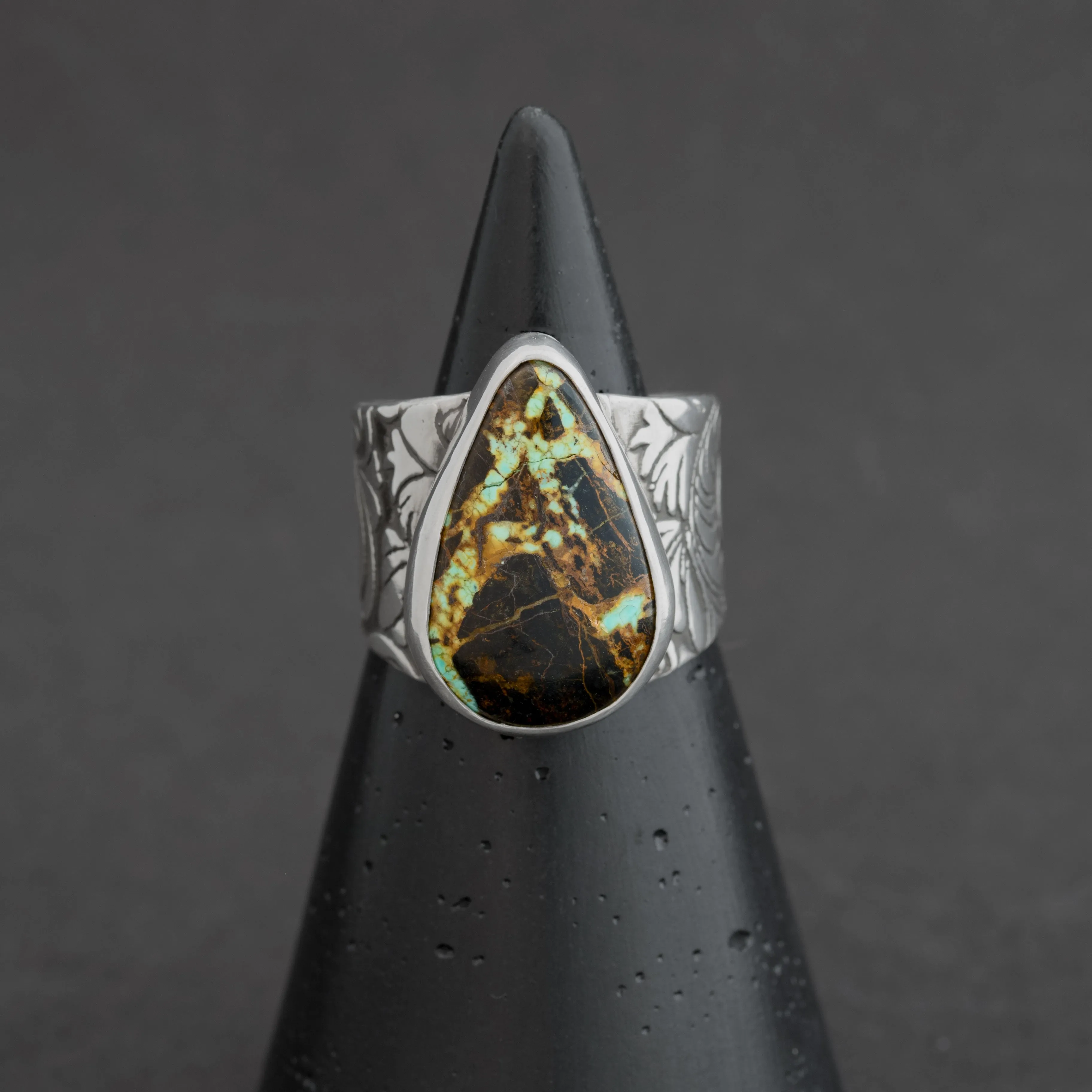 Blackjack Turquoise Wideband Statement Ring size 9