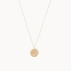 Bluboho Tree of Life Ancient Coin Medallion Necklace