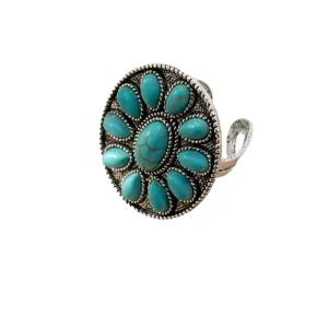 Blue Turquoise Oval Ring
