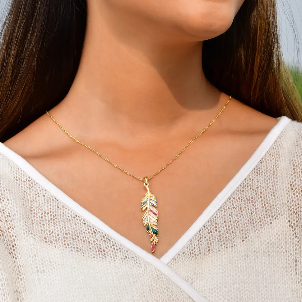 BoHo Feather Pendant