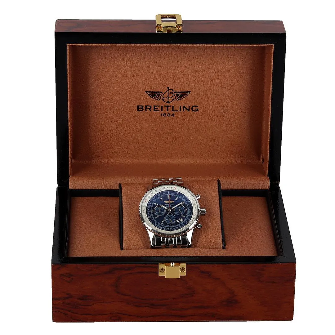 Breitling Chronometre Navitimer Royal Oak Blue Silver Steel Watch