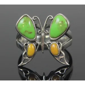 Butterfly Ring Sterling Silver Size 8