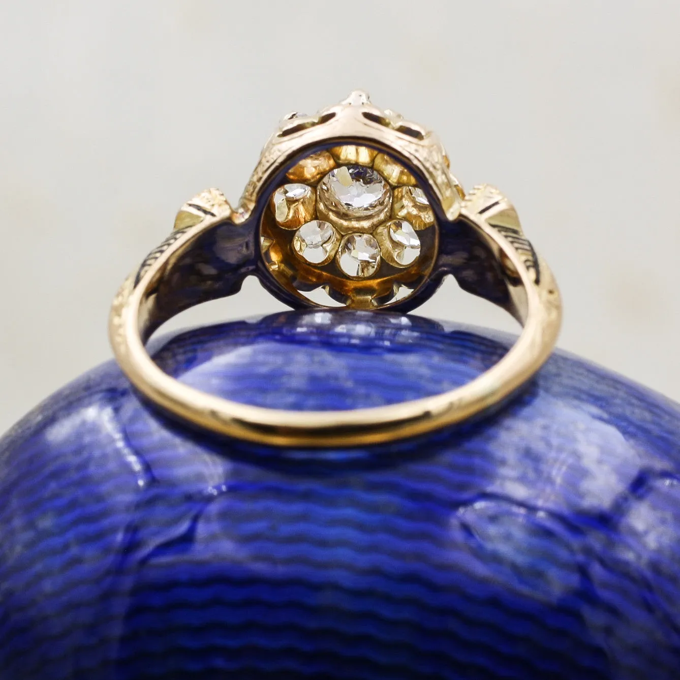 c1880 Old Mine Diamond Taille d'Epargne Ring