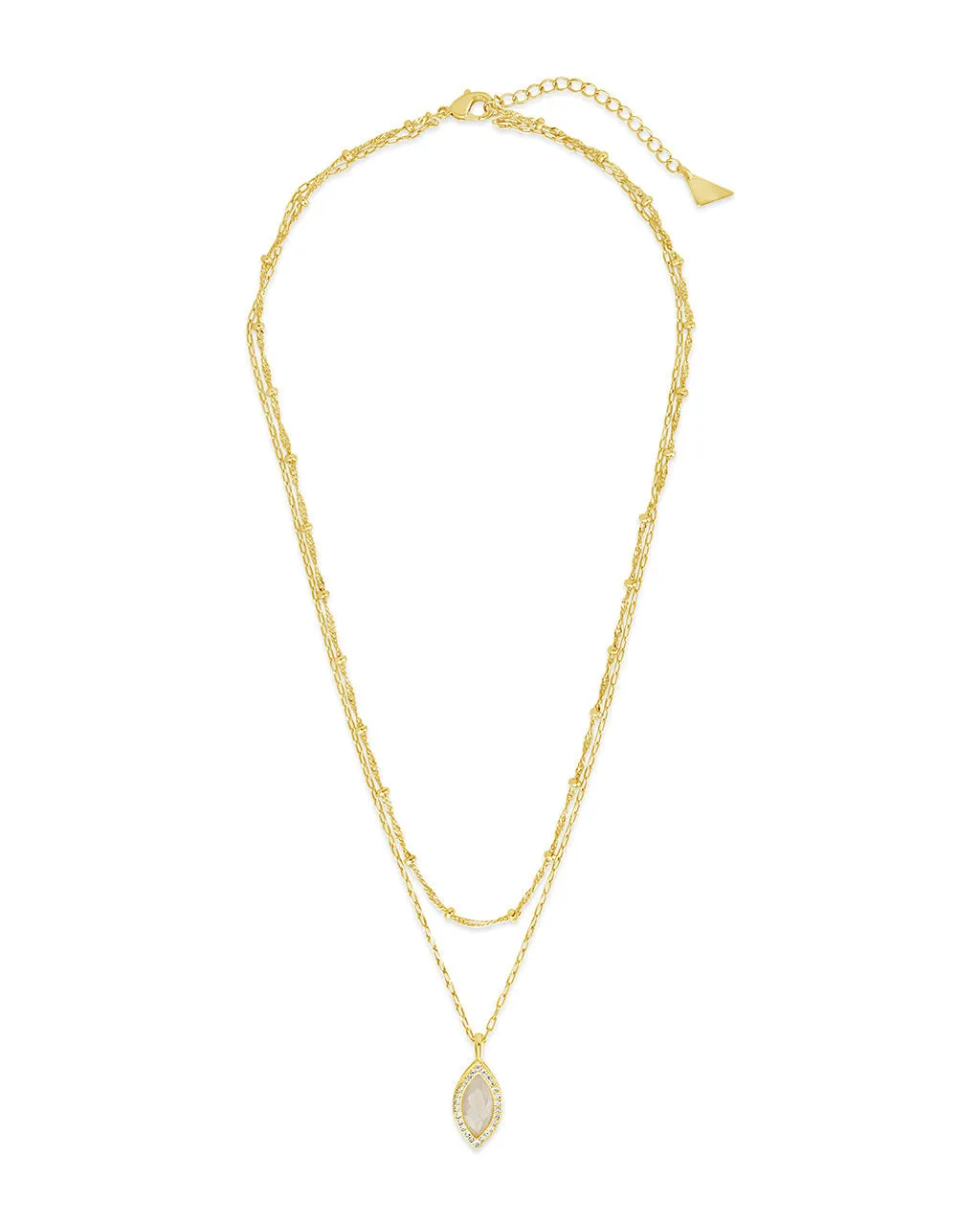 Calla CZ Layered Chain Necklace