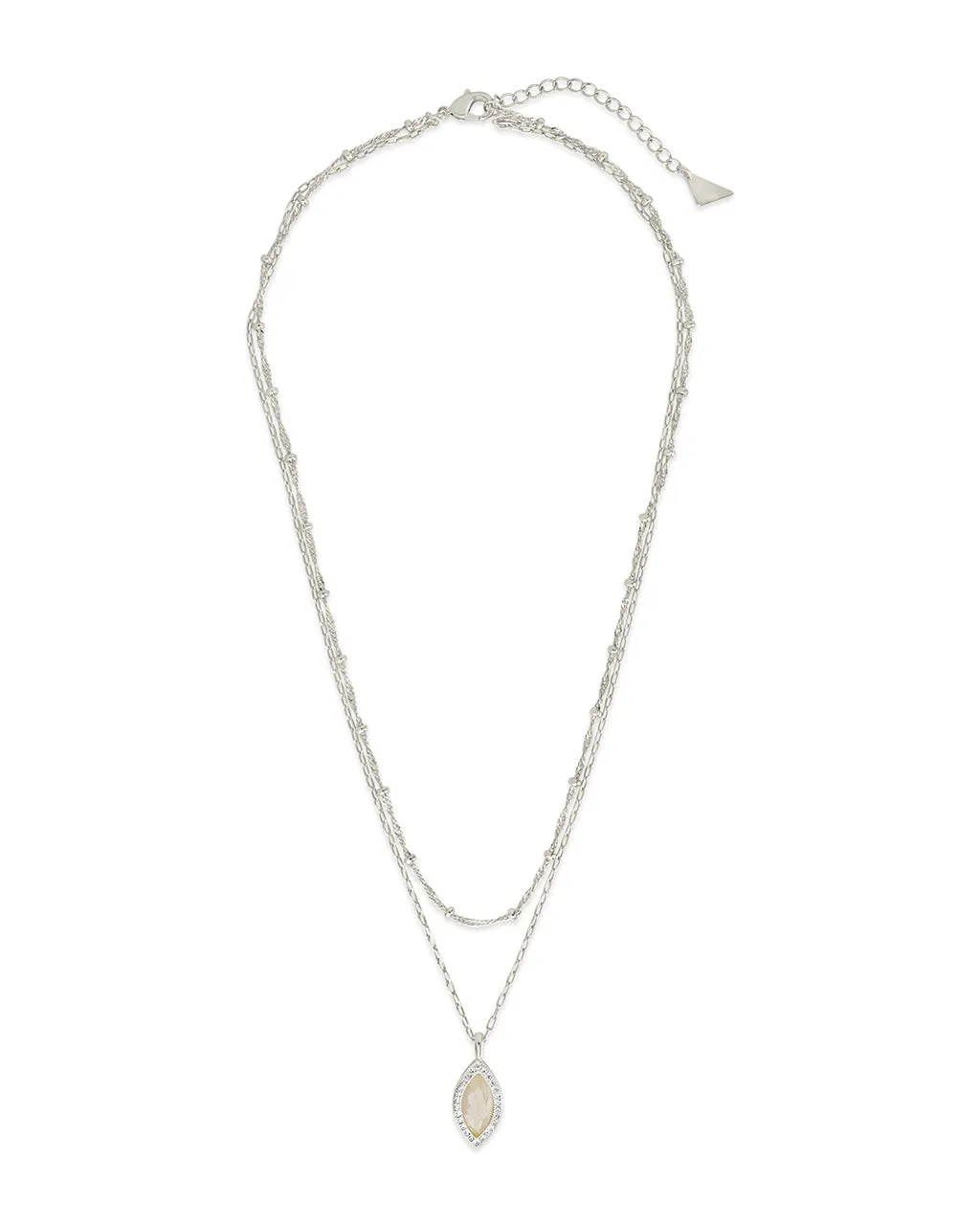 Calla CZ Layered Chain Necklace