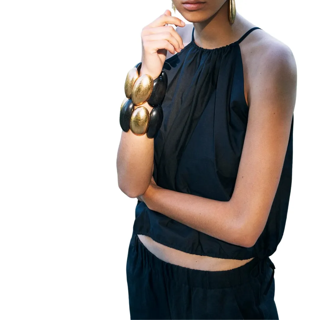 Casey Monies Kamagong & Gold Foil Bracelet