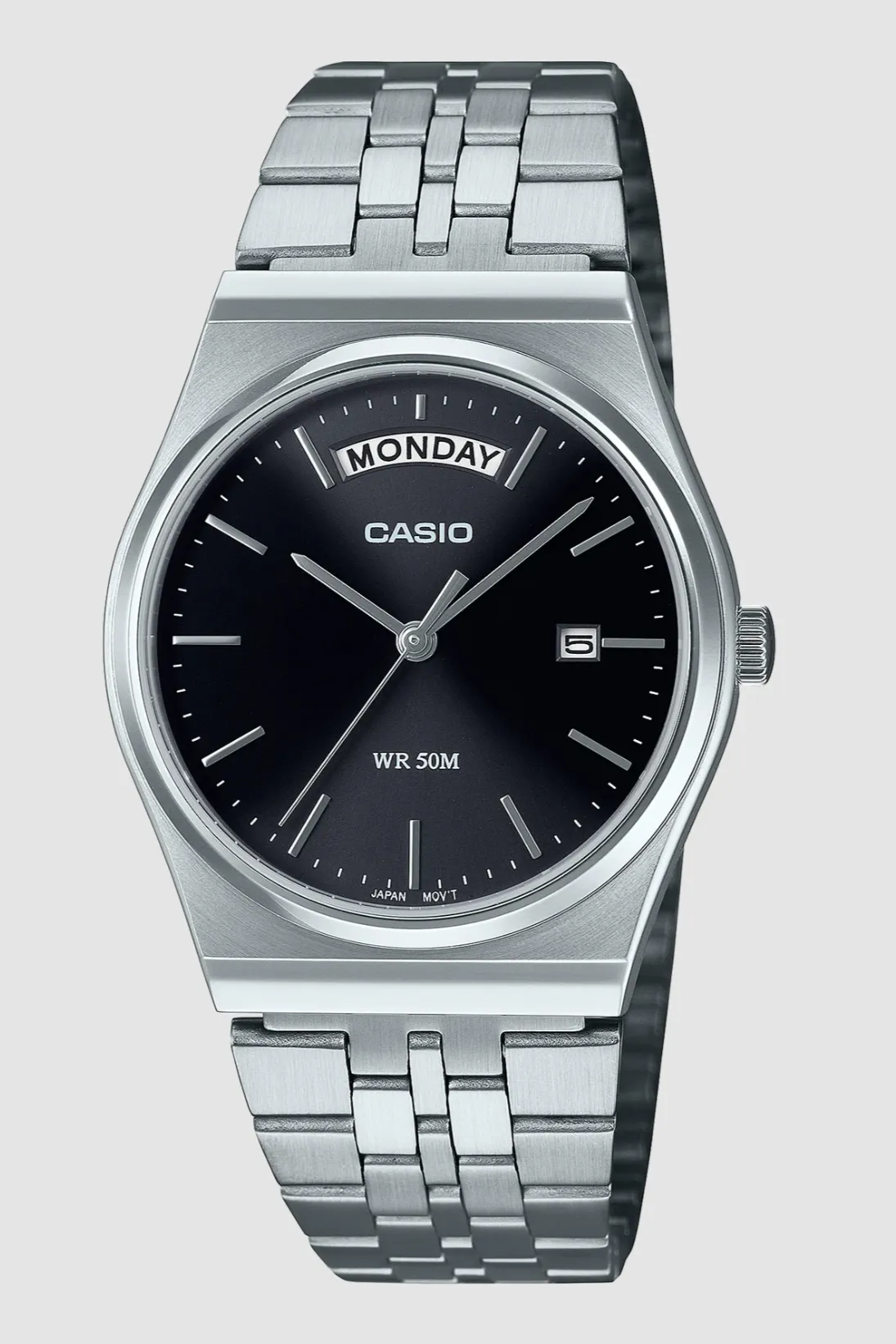 CASIO VINTAGE MTPB146D-1A WATCH - BLACK/SILVER
