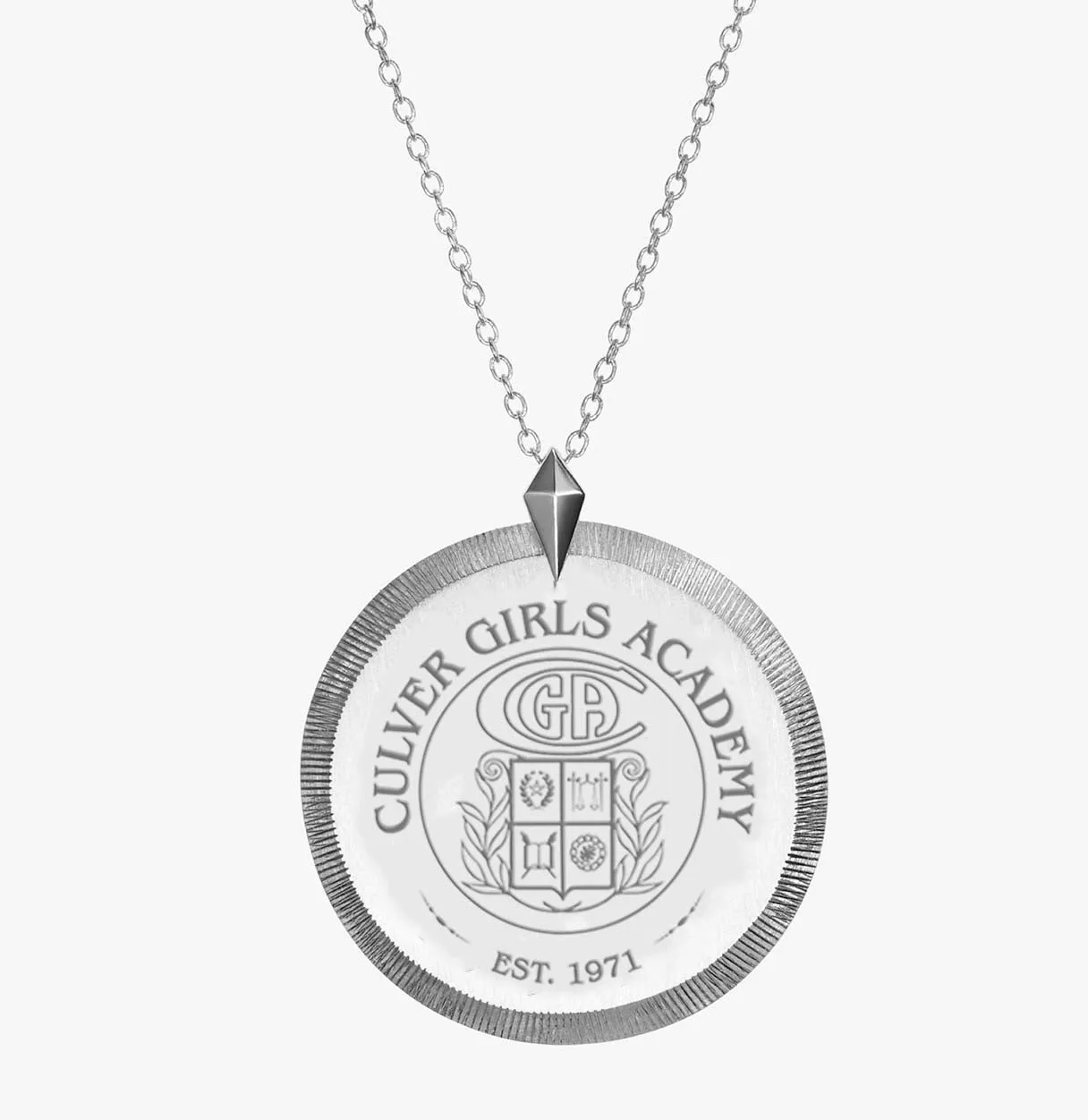 CGA Crest Florentine Necklace - Sterling Silver