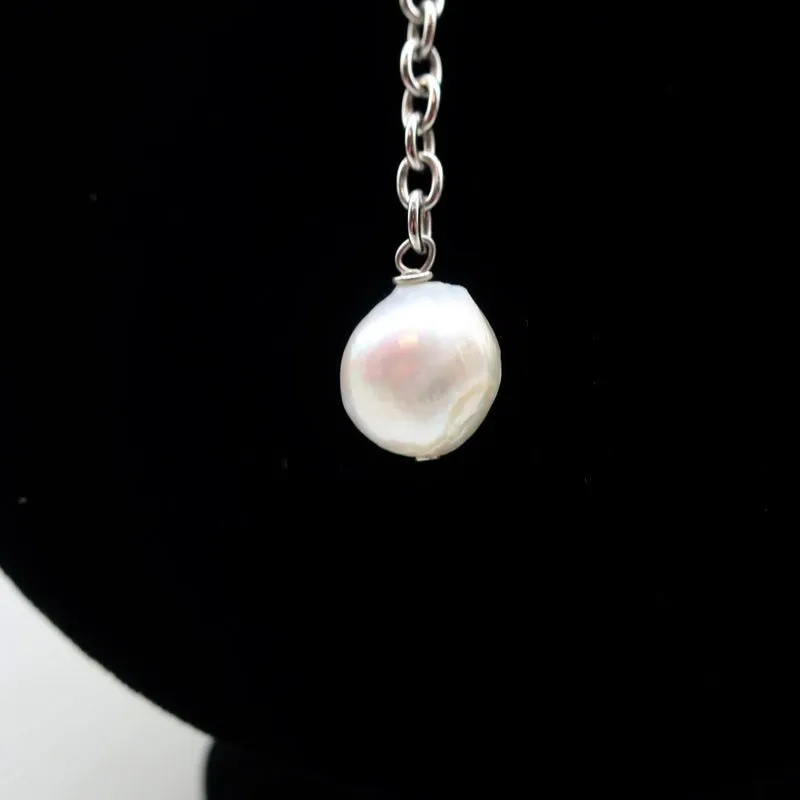 Christian Dior Round Link Necklace with Pearl