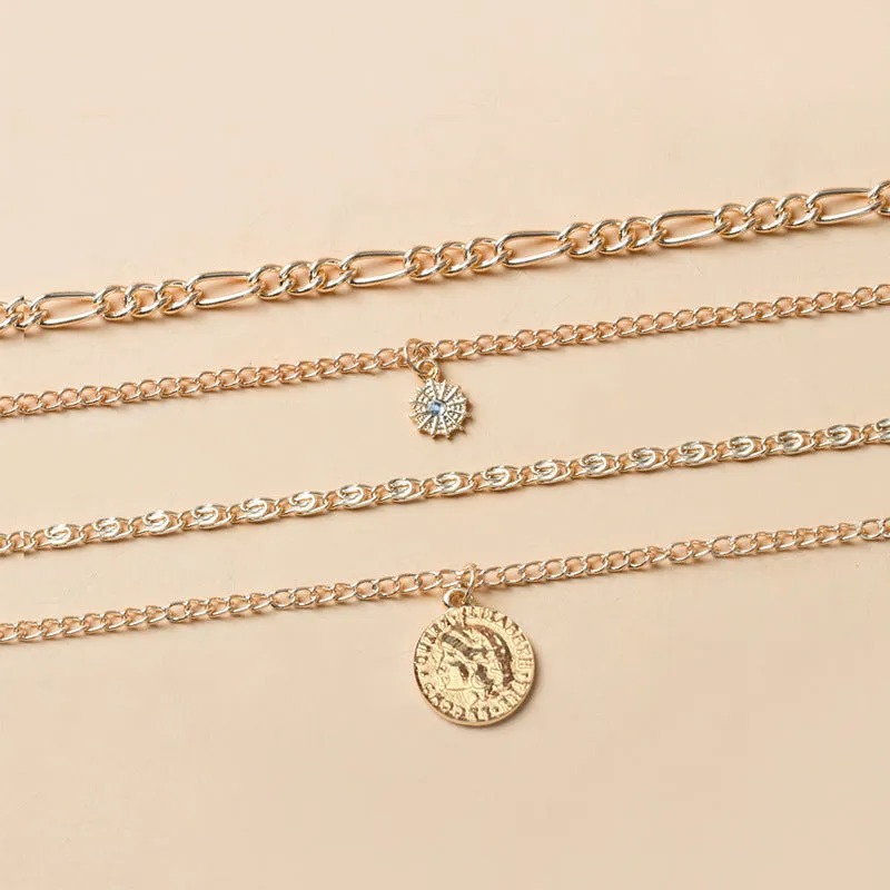 Chunky Gold Necklace Chunky Charm Necklace
