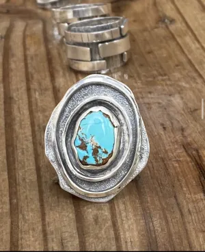 Circled Turquoise Ring