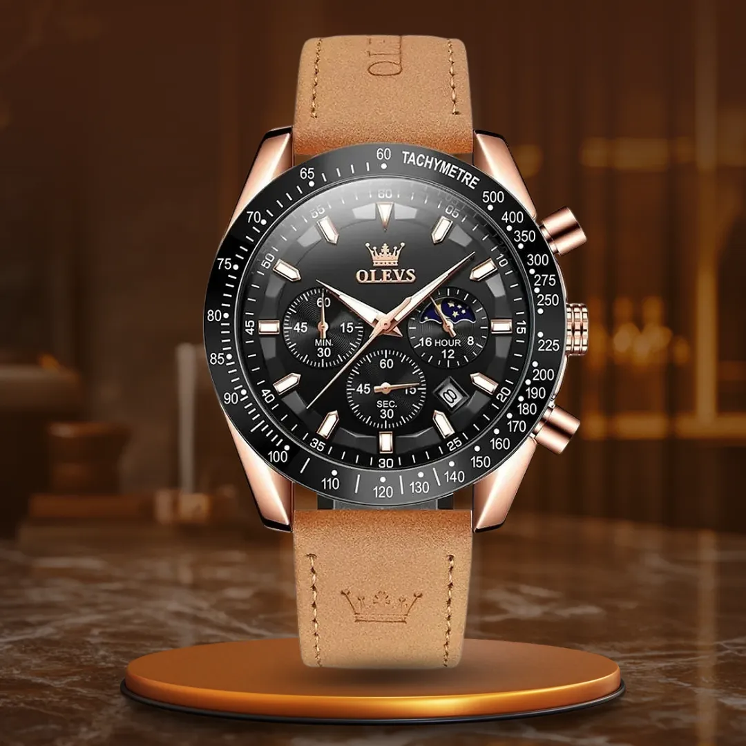 CLASSIC LEATHER QUARTZ WATCH | Timeless Elegance Trend