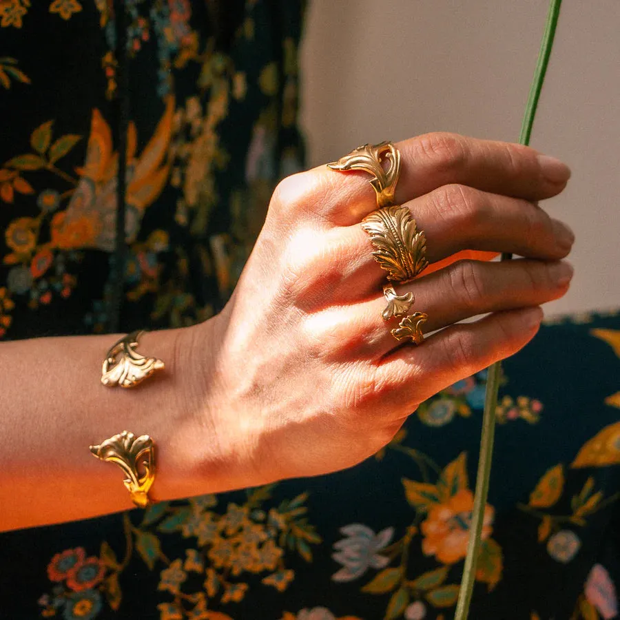 Coco Feather Ring Gold