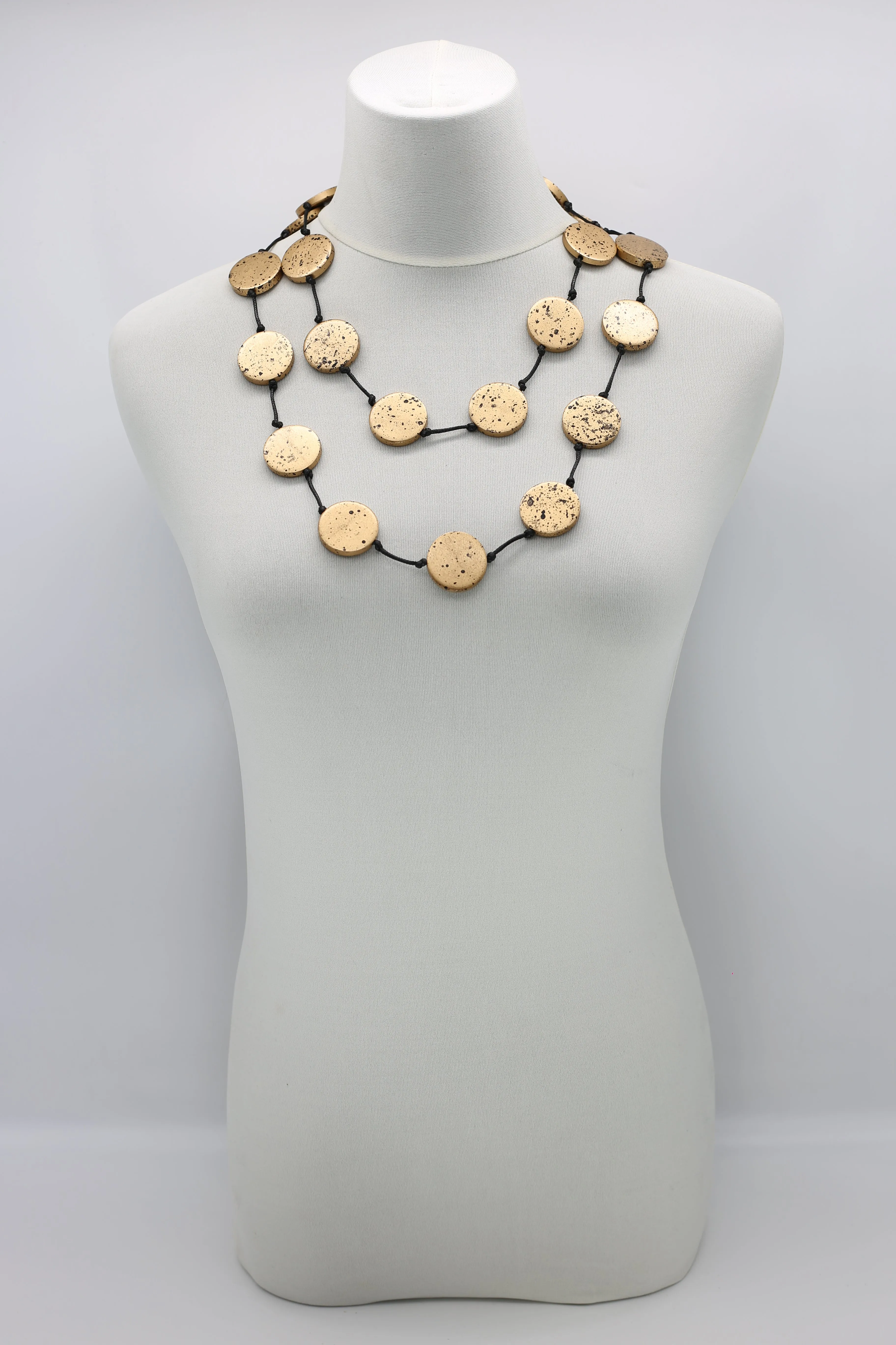 COIN NECKLACES - HAND-PAINTED  - LARGE - Single Strand