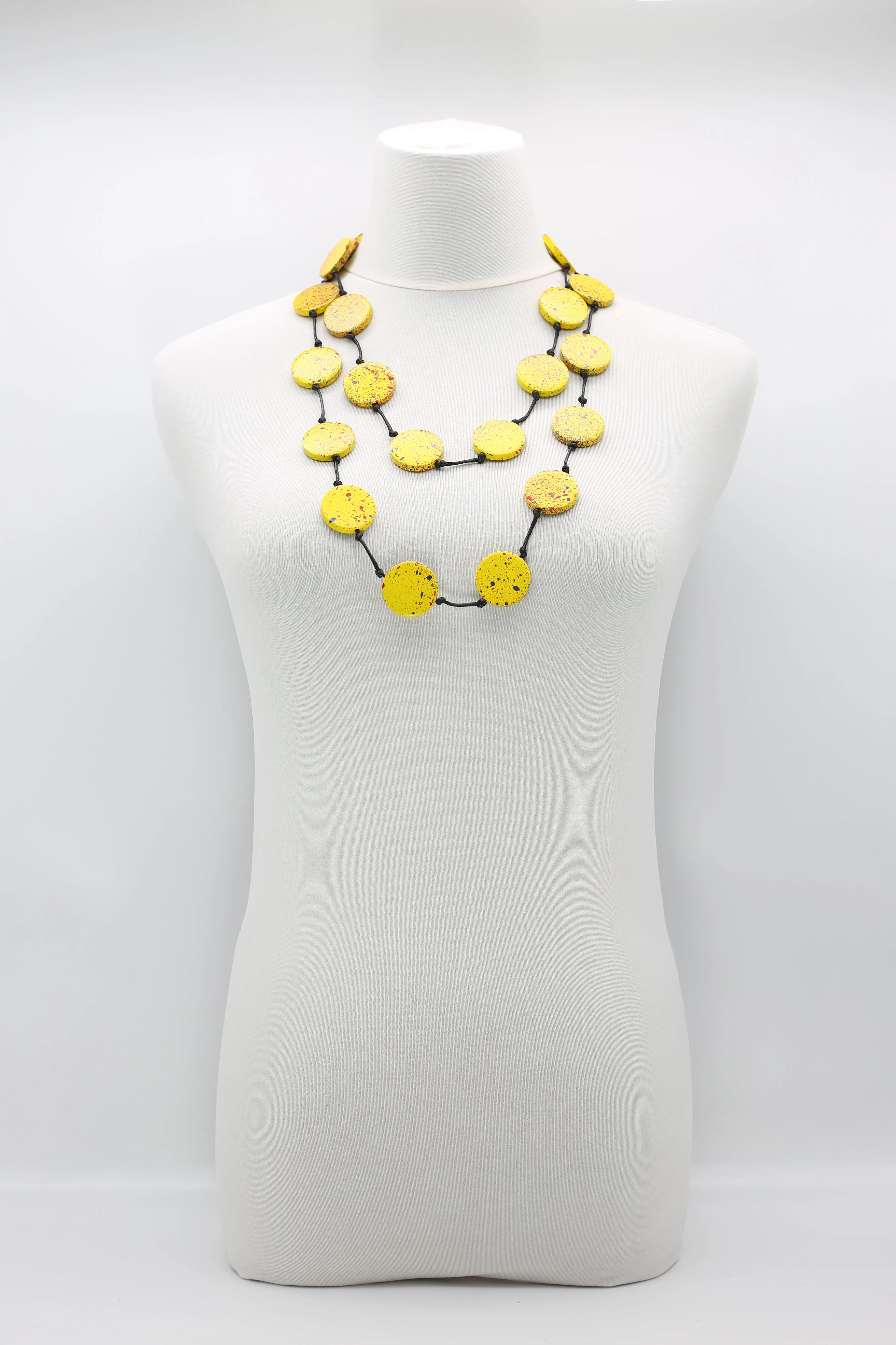 COIN NECKLACES - HAND-PAINTED  - LARGE - Single Strand