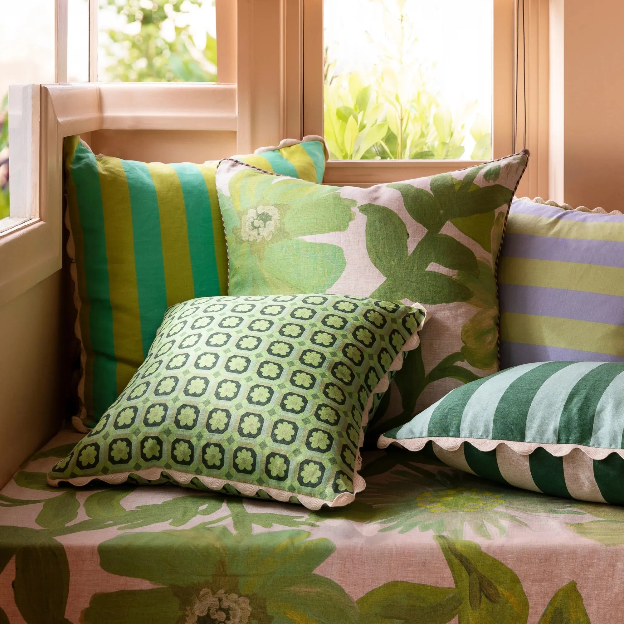 Cornflower Green 60cm Cushion