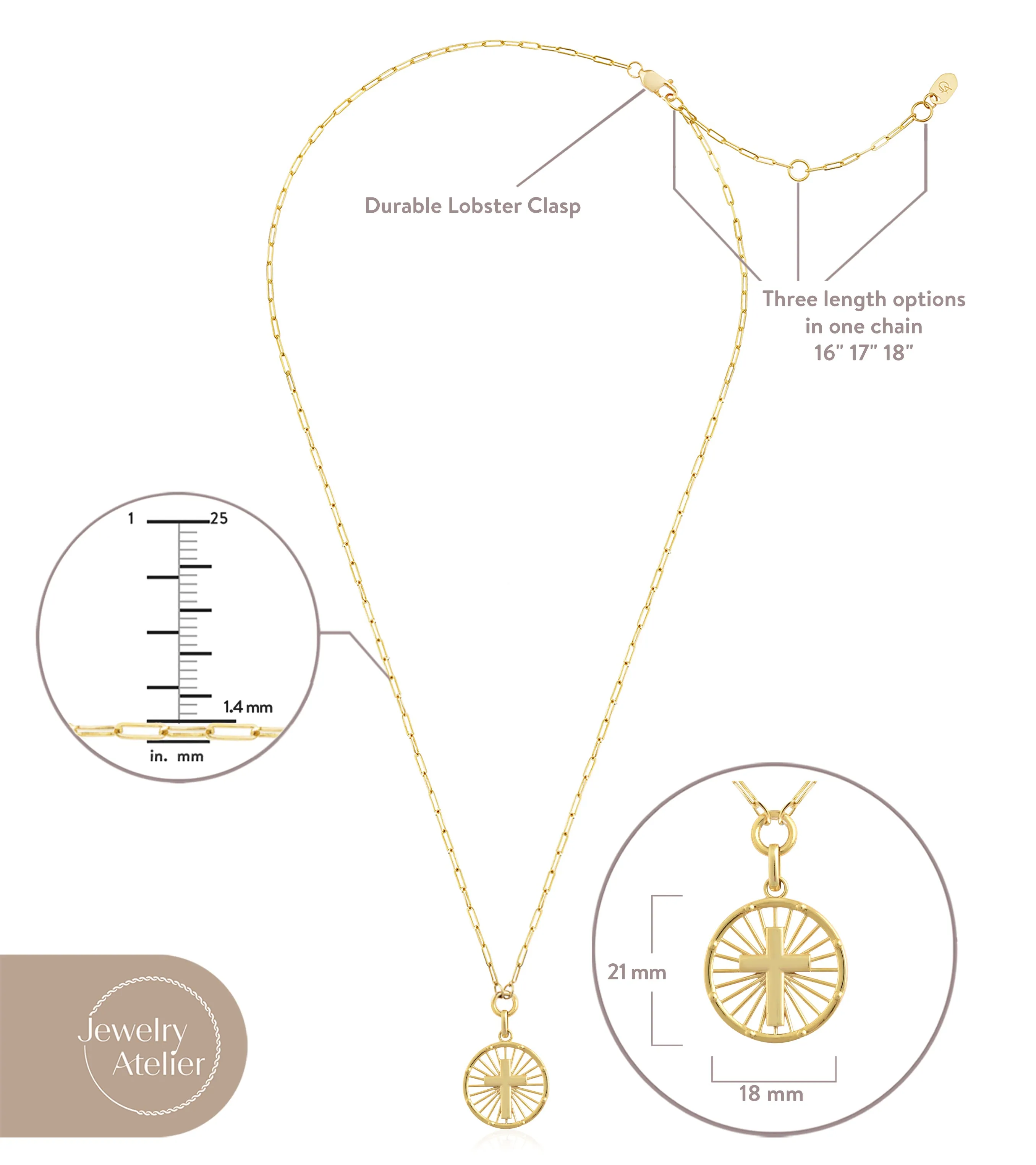 Cross Medallion Coin Necklaces