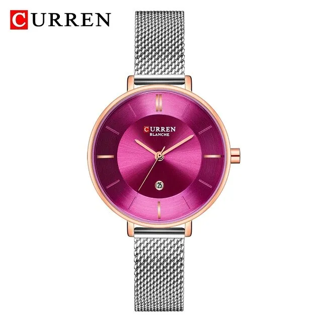 CURREN Fashion Ladies Watches Luxury Stainless Steel Mesh Strap Analog Quartz Watch Women Casual Female Clock Women‘s