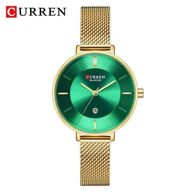 CURREN Fashion Ladies Watches Luxury Stainless Steel Mesh Strap Analog Quartz Watch Women Casual Female Clock Women‘s