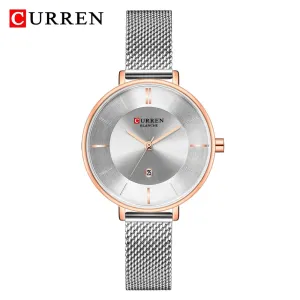 CURREN Fashion Ladies Watches Luxury Stainless Steel Mesh Strap Analog Quartz Watch Women Casual Female Clock Women‘s