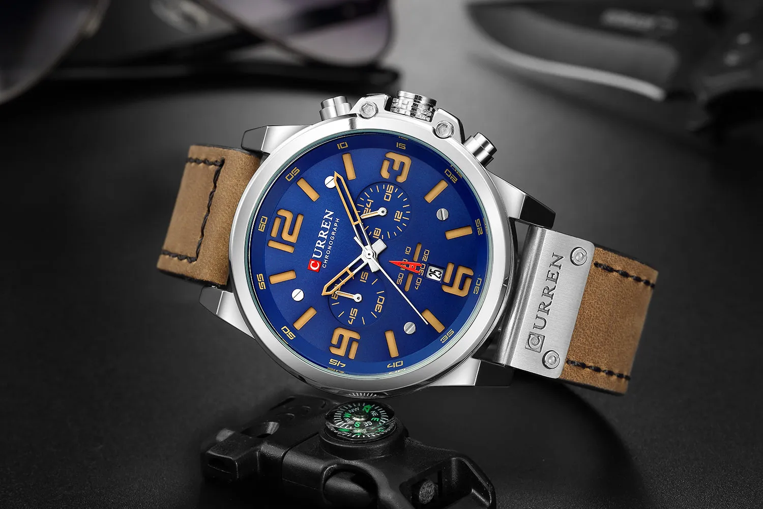 CURREN Mens Watches Top Luxury Brand Waterproof Sport Wrist Watch