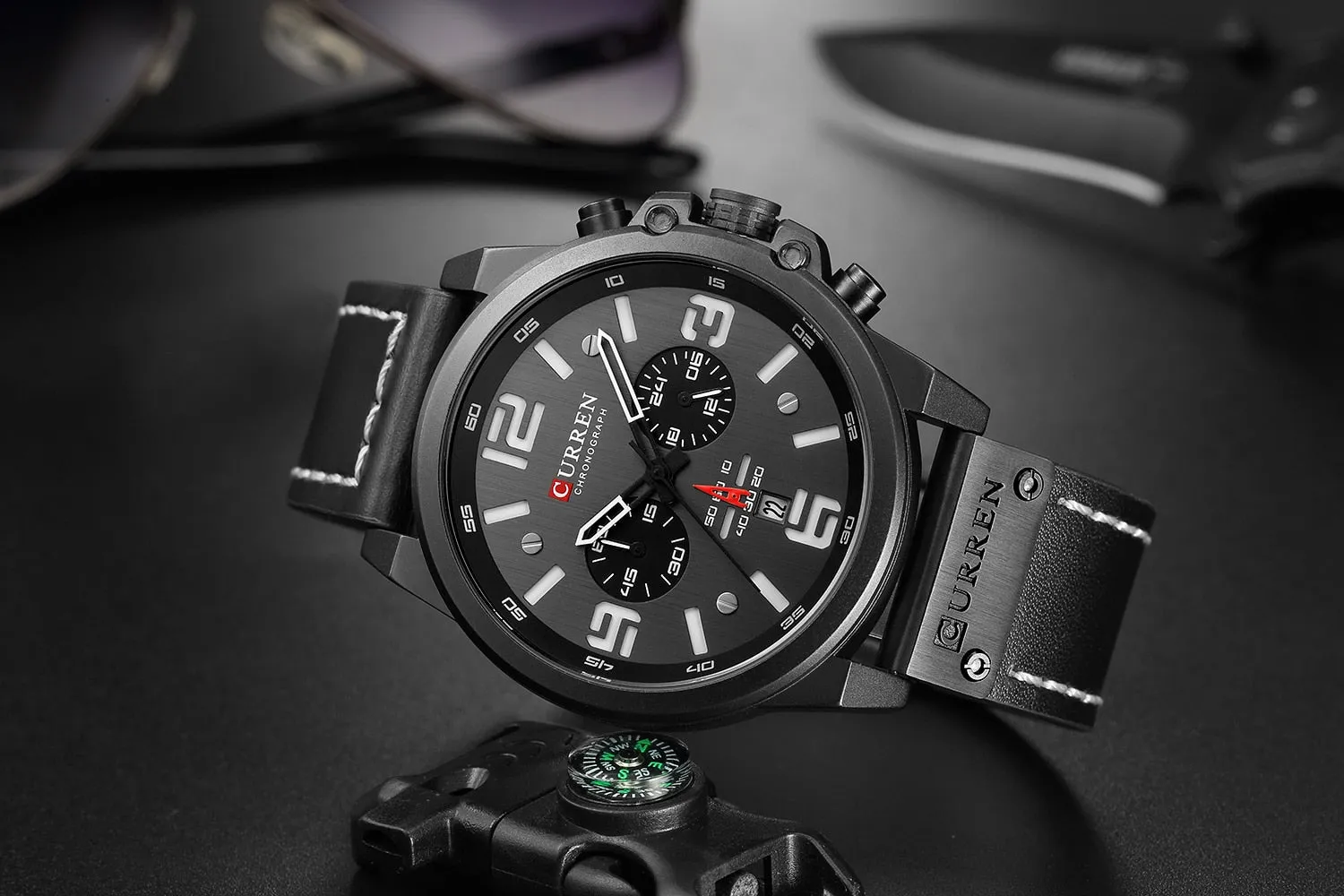 CURREN Mens Watches Top Luxury Brand Waterproof Sport Wrist Watch