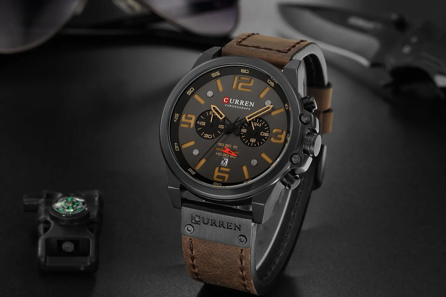 CURREN Mens Watches Top Luxury Brand Waterproof Sport Wrist Watch