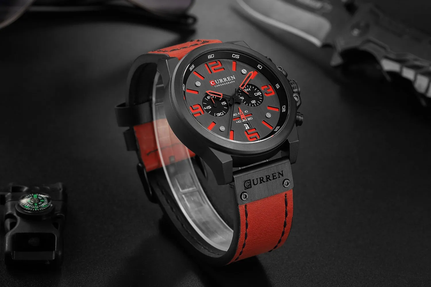 CURREN Mens Watches Top Luxury Brand Waterproof Sport Wrist Watch