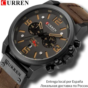 CURREN Mens Watches Top Luxury Brand Waterproof Sport Wrist Watch