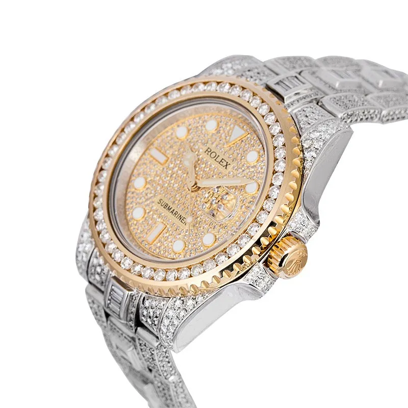 Custom Diamond Set Rolex Submariner Date 116613LN Watch