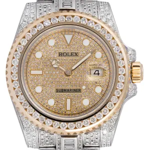 Custom Diamond Set Rolex Submariner Date 116613LN Watch
