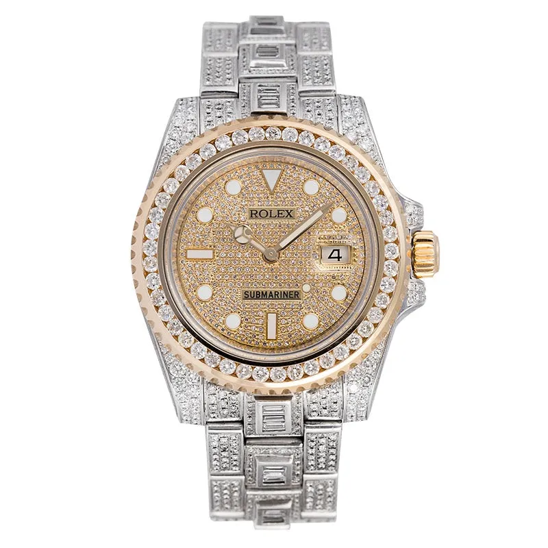 Custom Diamond Set Rolex Submariner Date 116613LN Watch