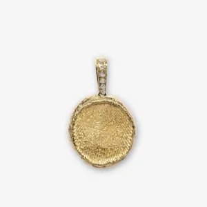 Custom Fingerprint Coin Yellow Gold