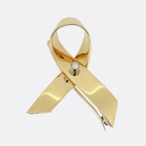 David Morris Diamond Bow Brooch