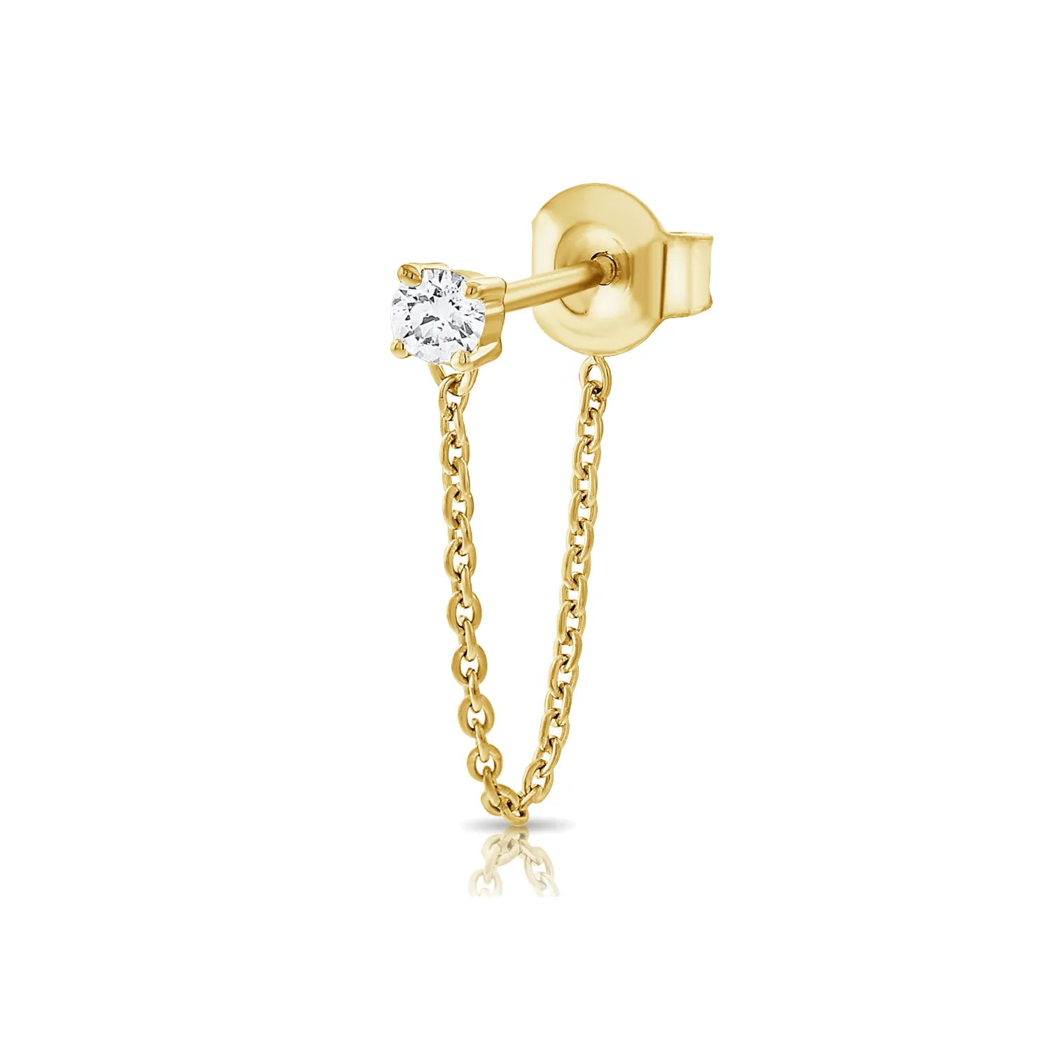 Diamond and Emerald Tethered Earrings
