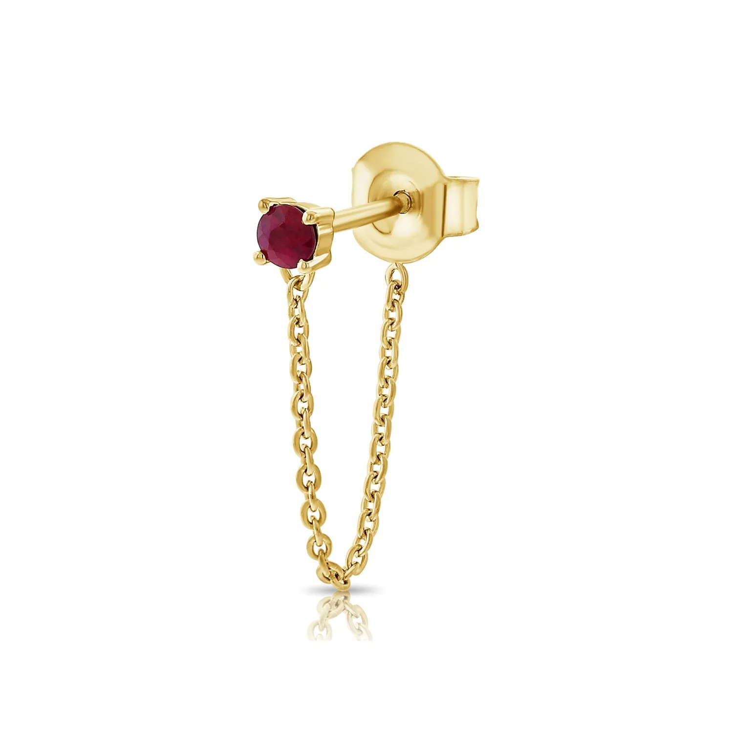 Diamond and Ruby Tethered Earrings