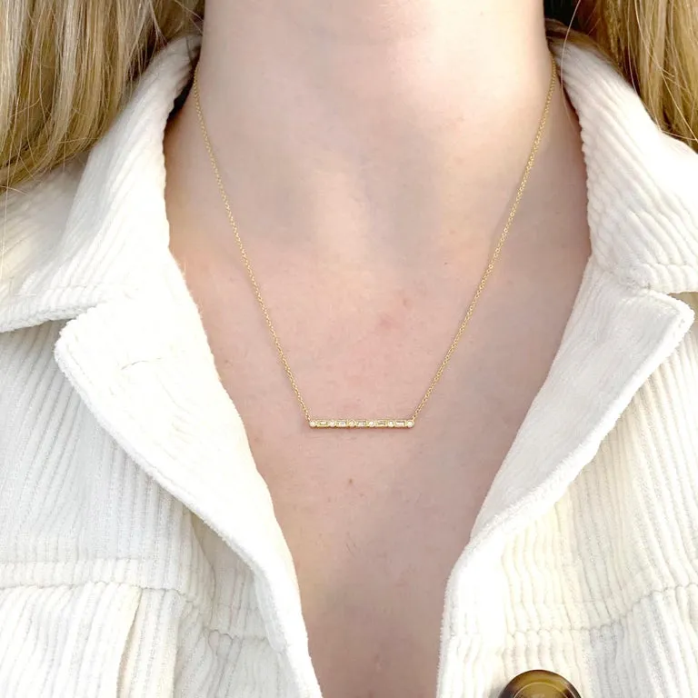 Diamond Bar Necklace