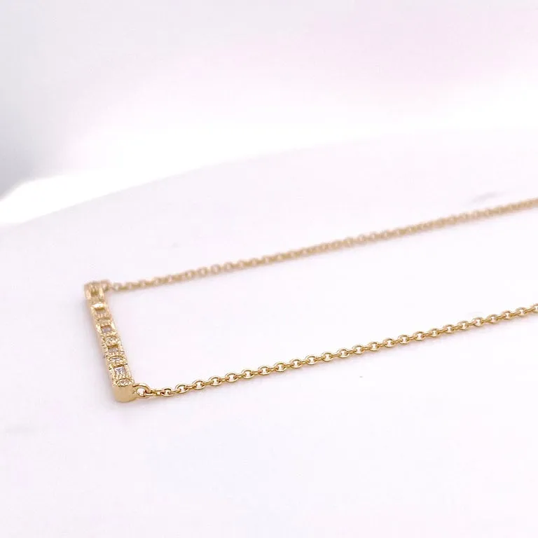 Diamond Bar Necklace