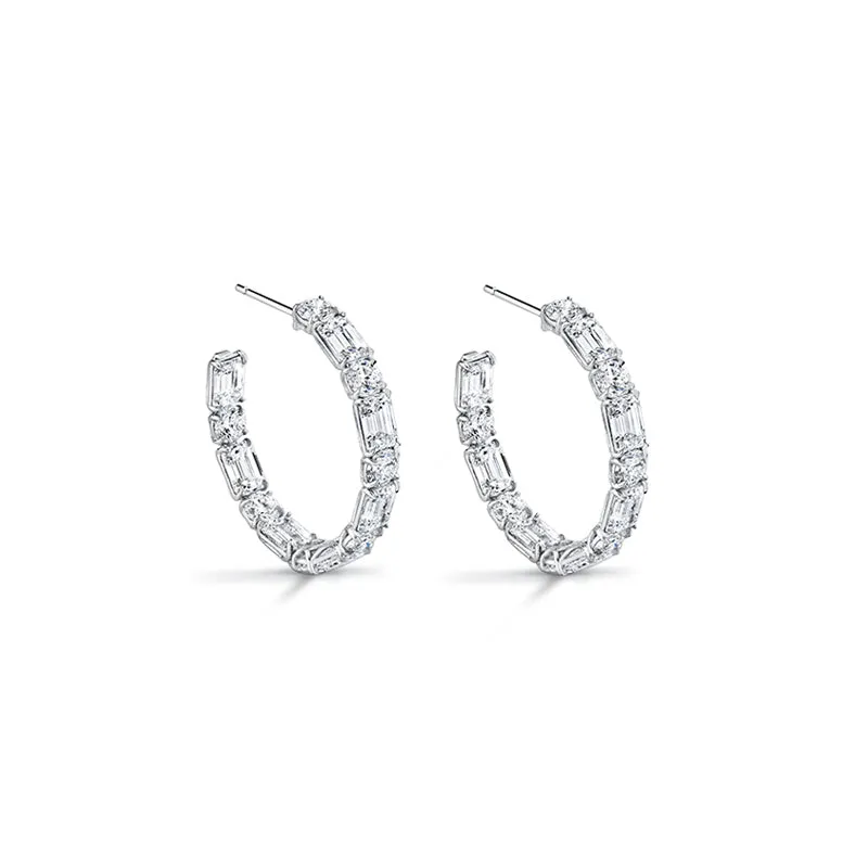Diamond Hoop Earrings