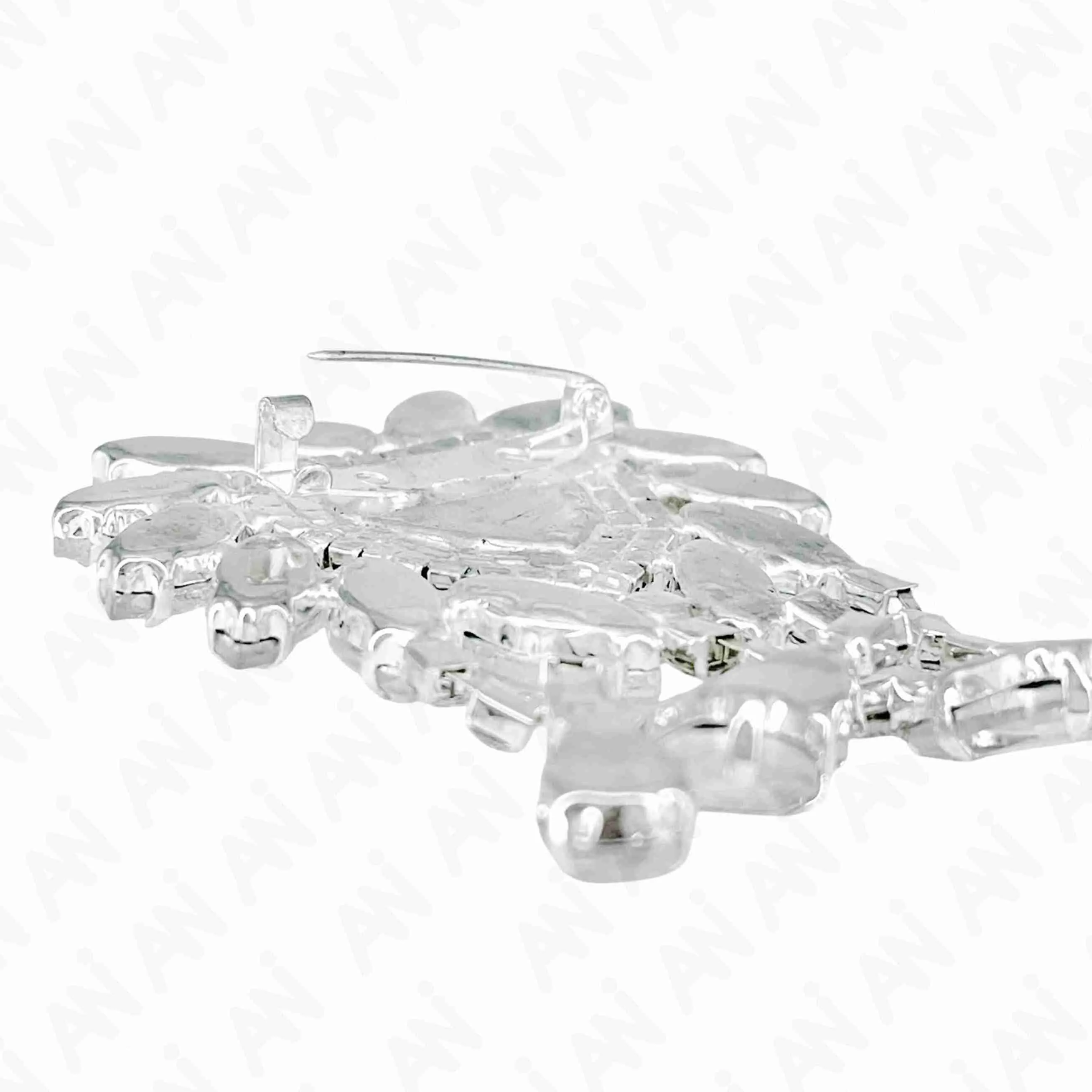 Diamond Silver Luxury Style Brooch for Women's Fashion