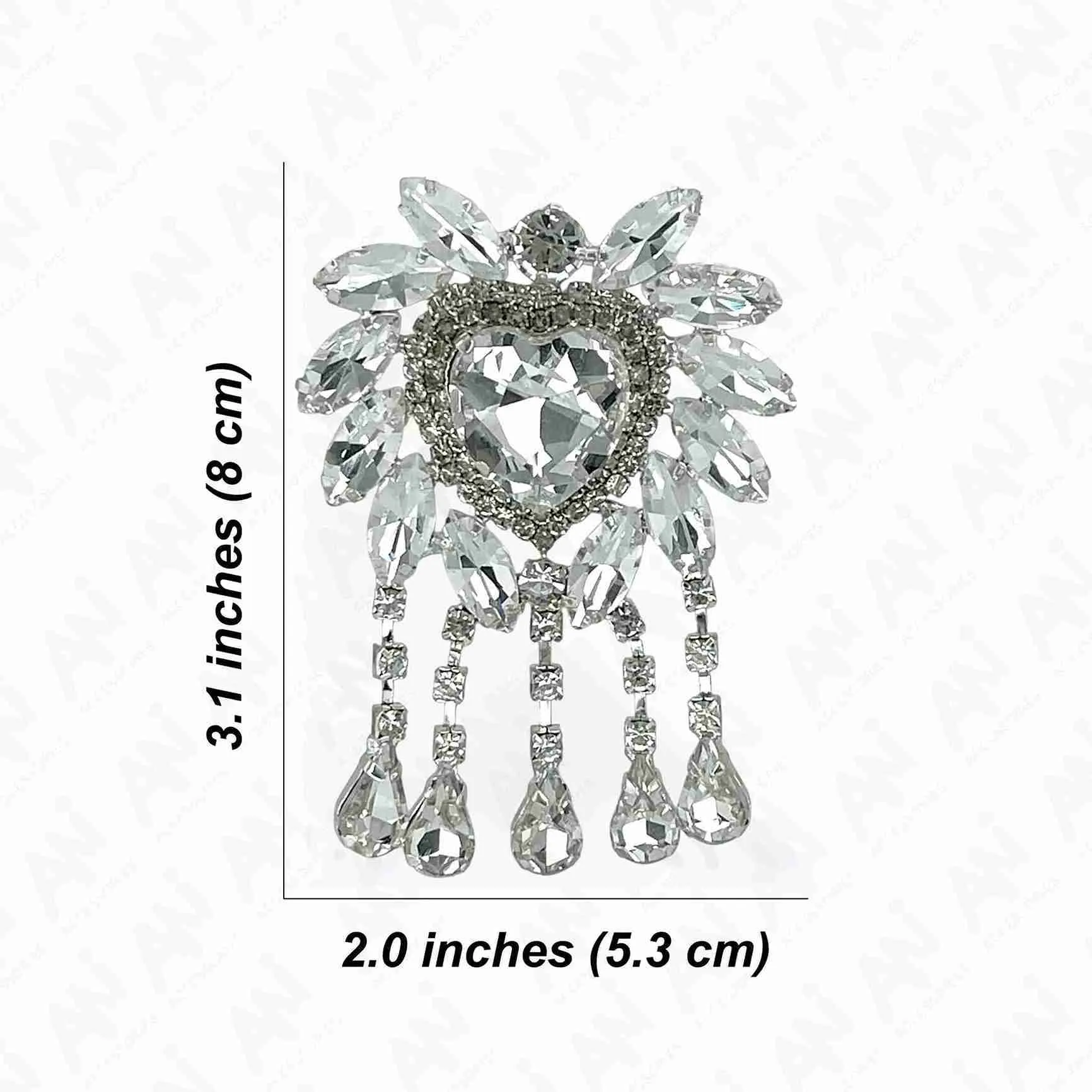 Diamond Silver Luxury Style Brooch for Women's Fashion