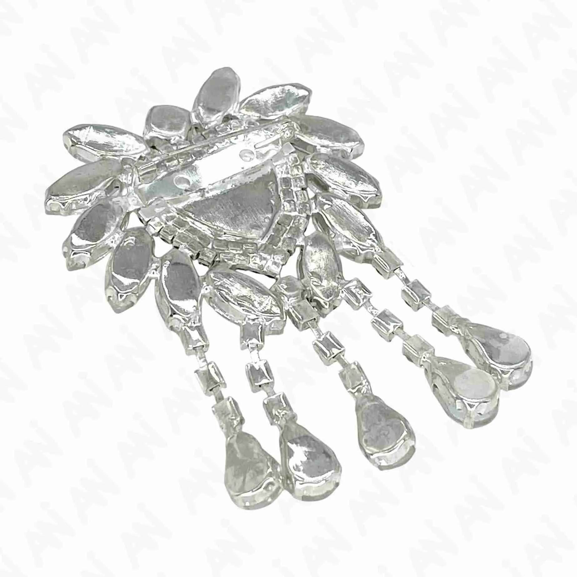 Diamond Silver Luxury Style Brooch for Women's Fashion