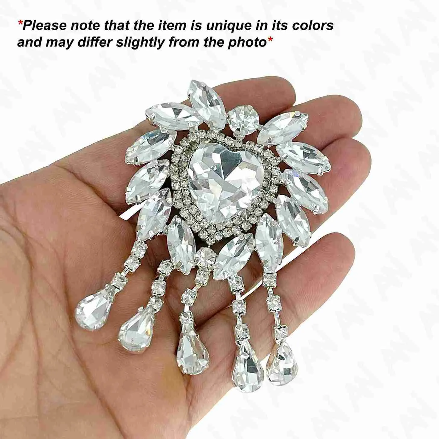 Diamond Silver Luxury Style Brooch for Women's Fashion