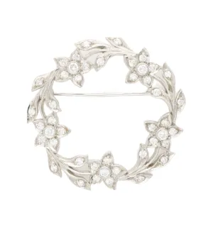Diamond wreath brooch