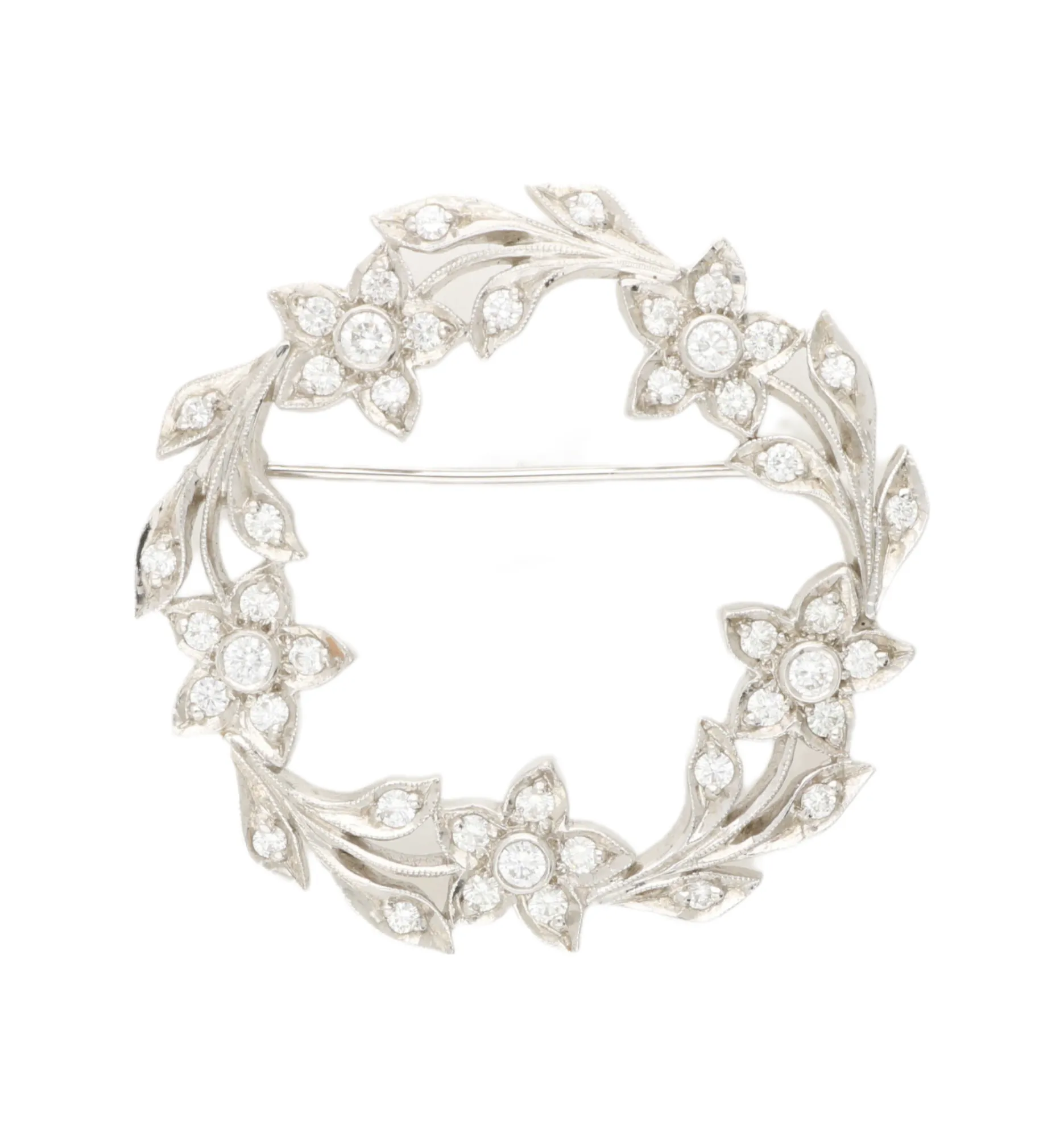 Diamond wreath brooch