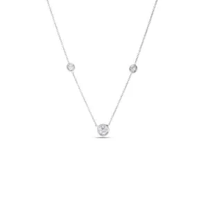 Diamonds By The Inch 18K White Gold 3 Station Diamond Necklace