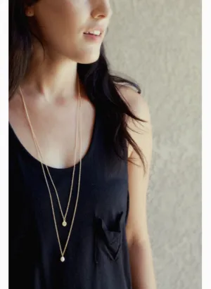 Double Coin Pearl Layered Necklace