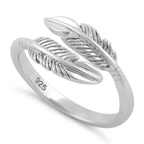 Double Feather Knuckle Ring