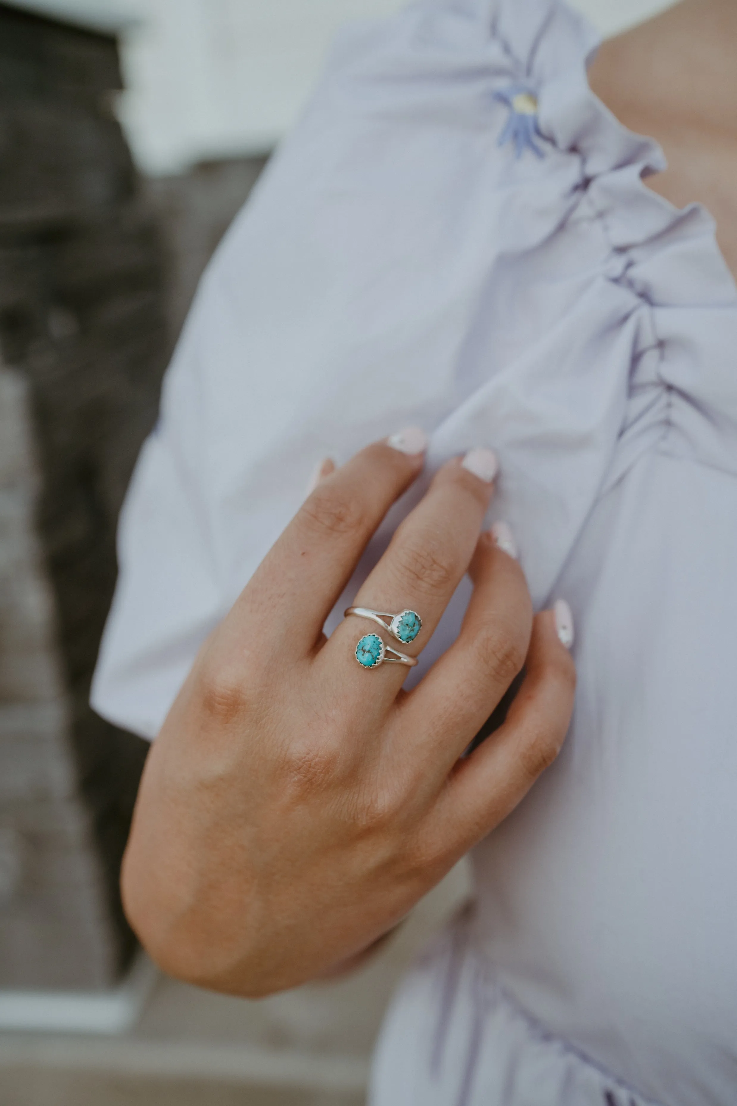 Double Rosie Ring | Turquoise - FINAL SALE