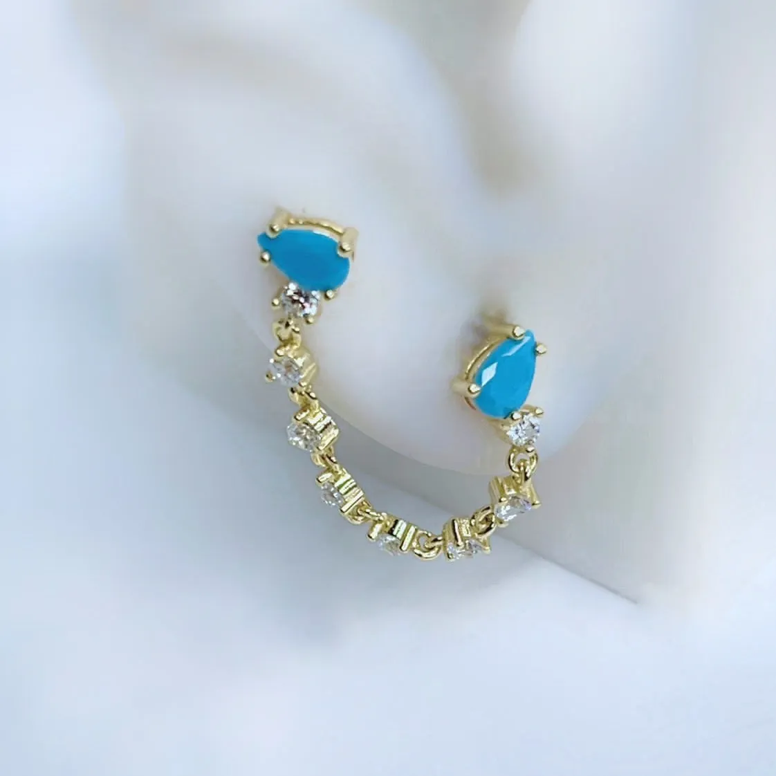 Double Stone Double Earrings
